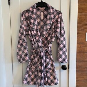 Victoria's Secret Pink and Black Plaid Robe
